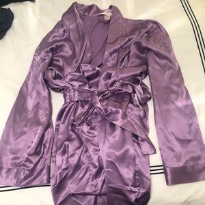 Victoria’s Secret purple satin robe